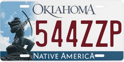 OK license plate 544ZZP
