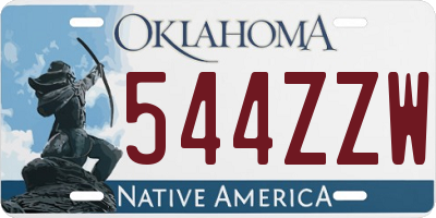 OK license plate 544ZZW