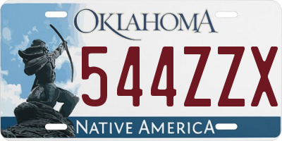 OK license plate 544ZZX