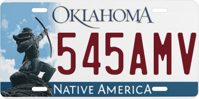 OK license plate 545AMV