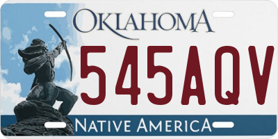 OK license plate 545AQV