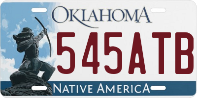 OK license plate 545ATB