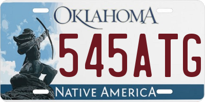 OK license plate 545ATG