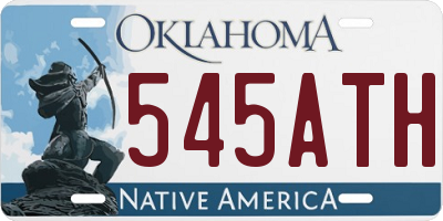 OK license plate 545ATH