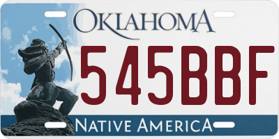 OK license plate 545BBF
