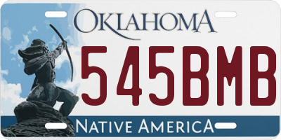 OK license plate 545BMB
