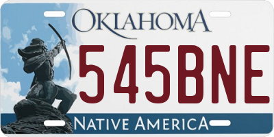 OK license plate 545BNE