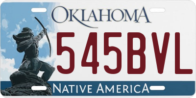 OK license plate 545BVL