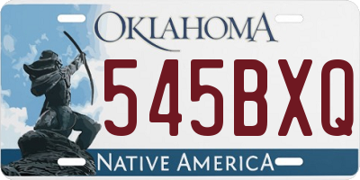 OK license plate 545BXQ