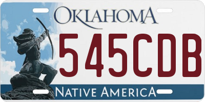 OK license plate 545CDB