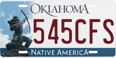 OK license plate 545CFS