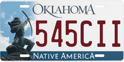 OK license plate 545CII