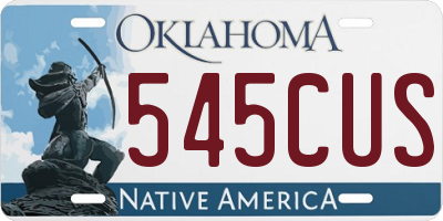 OK license plate 545CUS