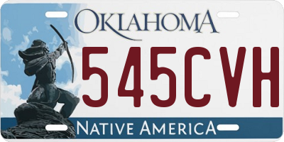 OK license plate 545CVH