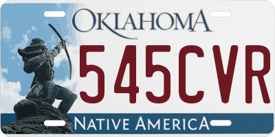 OK license plate 545CVR