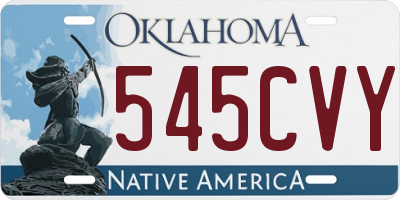 OK license plate 545CVY