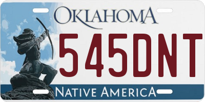 OK license plate 545DNT