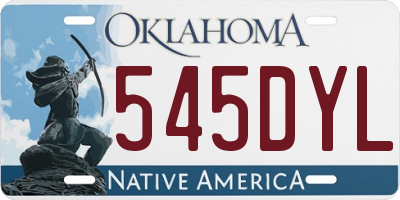 OK license plate 545DYL