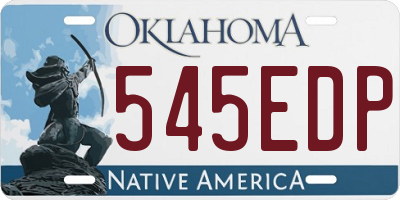 OK license plate 545EDP