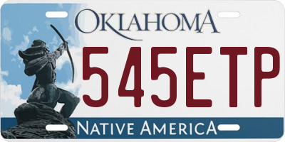 OK license plate 545ETP