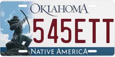 OK license plate 545ETT