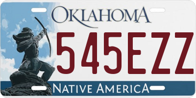 OK license plate 545EZZ