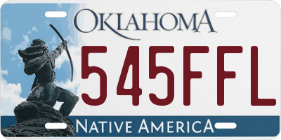 OK license plate 545FFL