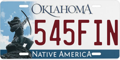 OK license plate 545FIN
