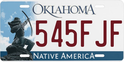 OK license plate 545FJF