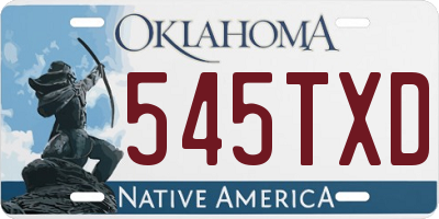 OK license plate 545TXD