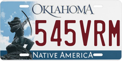 OK license plate 545VRM