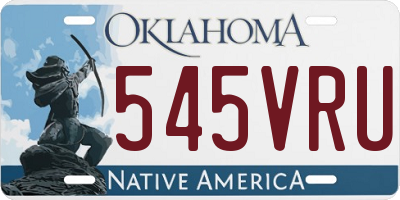 OK license plate 545VRU