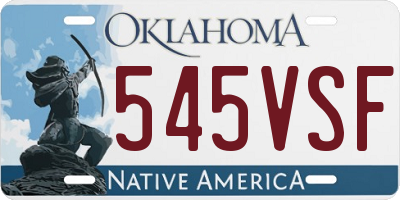 OK license plate 545VSF