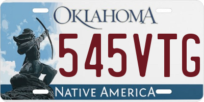 OK license plate 545VTG