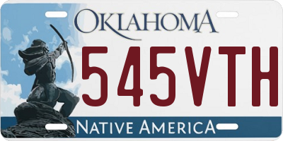 OK license plate 545VTH