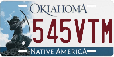 OK license plate 545VTM