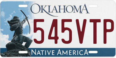 OK license plate 545VTP