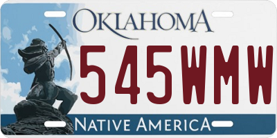 OK license plate 545WMW
