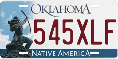 OK license plate 545XLF