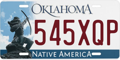 OK license plate 545XQP