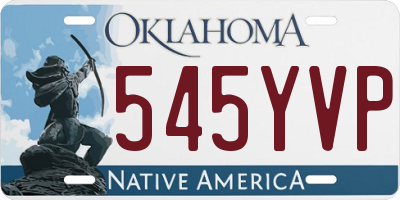 OK license plate 545YVP