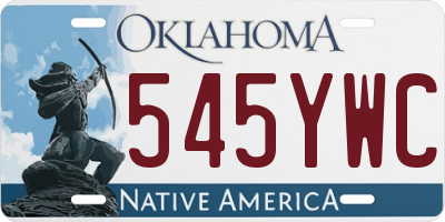 OK license plate 545YWC