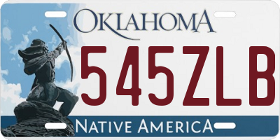 OK license plate 545ZLB