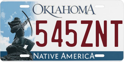OK license plate 545ZNT