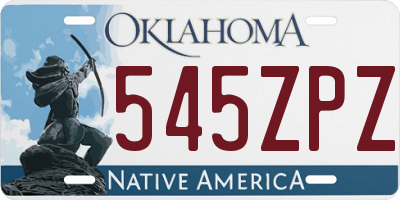 OK license plate 545ZPZ