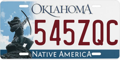 OK license plate 545ZQC