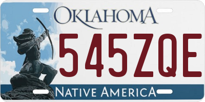 OK license plate 545ZQE