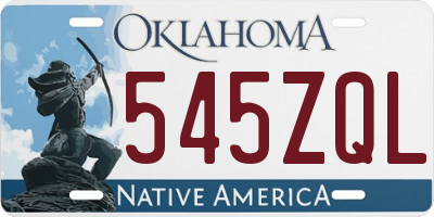 OK license plate 545ZQL