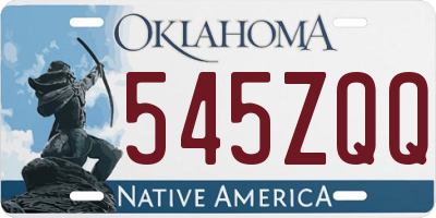 OK license plate 545ZQQ