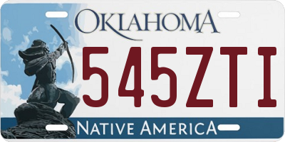OK license plate 545ZTI